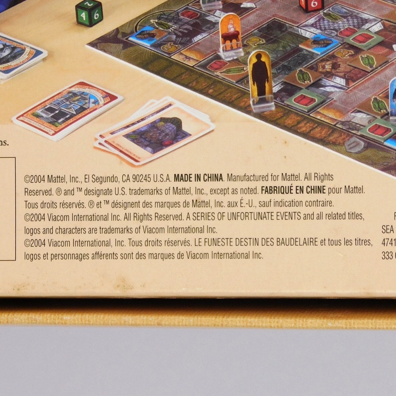 A Series Of Unfortunate Events Perilous Parlor Board Game Complete Mattel 2004