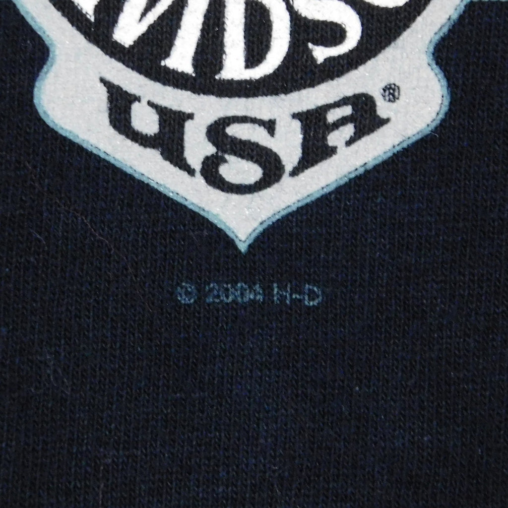 Y2K Harley Davidson New Zealand Fat Boys Rule T Shirt - Size L