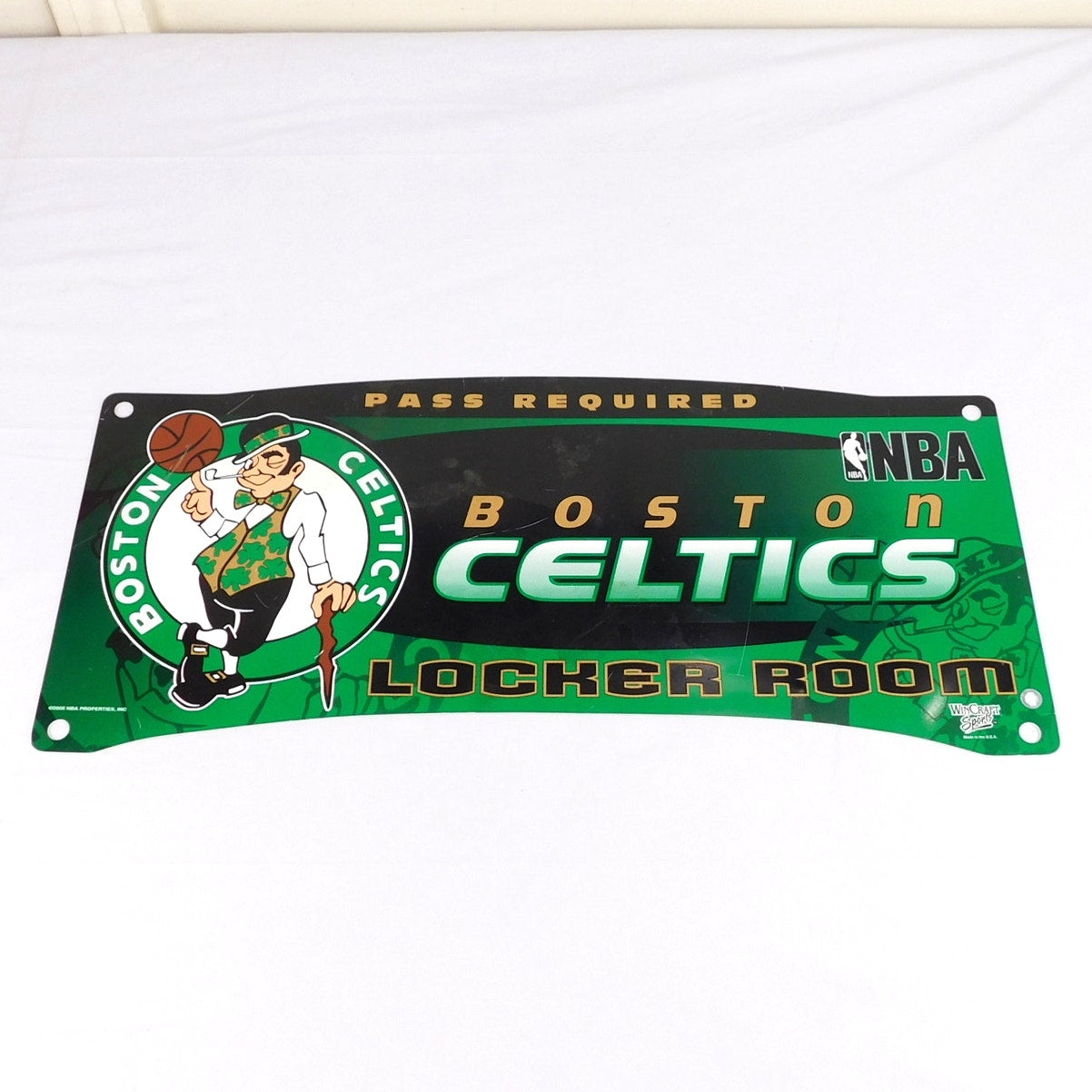 Boston Celtics Locker Room Sign 2005 Wincraft Plastic Wall Mount 18.5x8