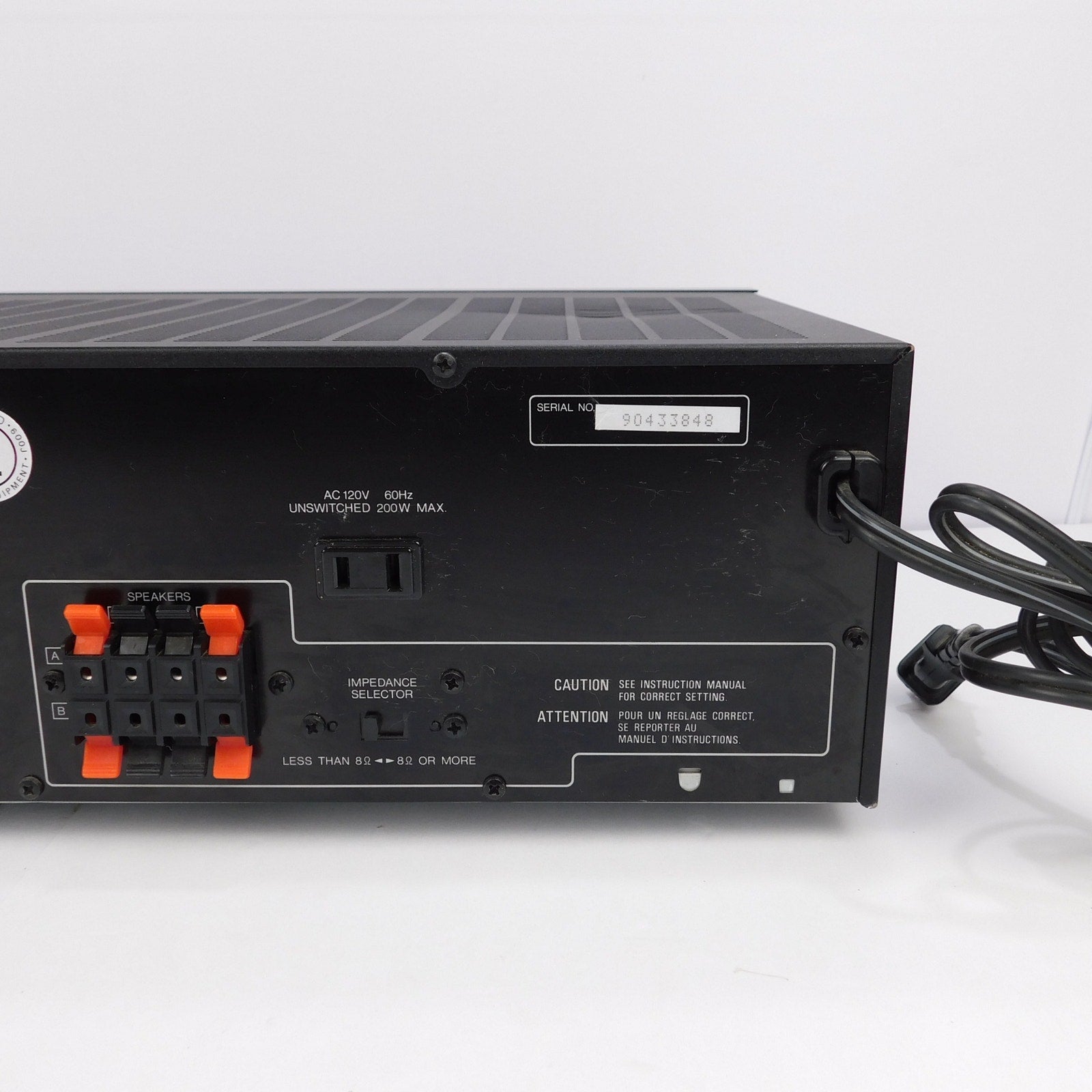 Kenwood KR-A4010 Stereo Receiver Tested Working 45W 2 Channel No Remote Phono In