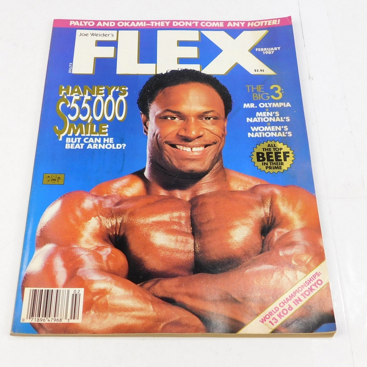 FLEX Magazine February 1987 Gary Strydom Lee Haney Mr Olympia Bodybuilding