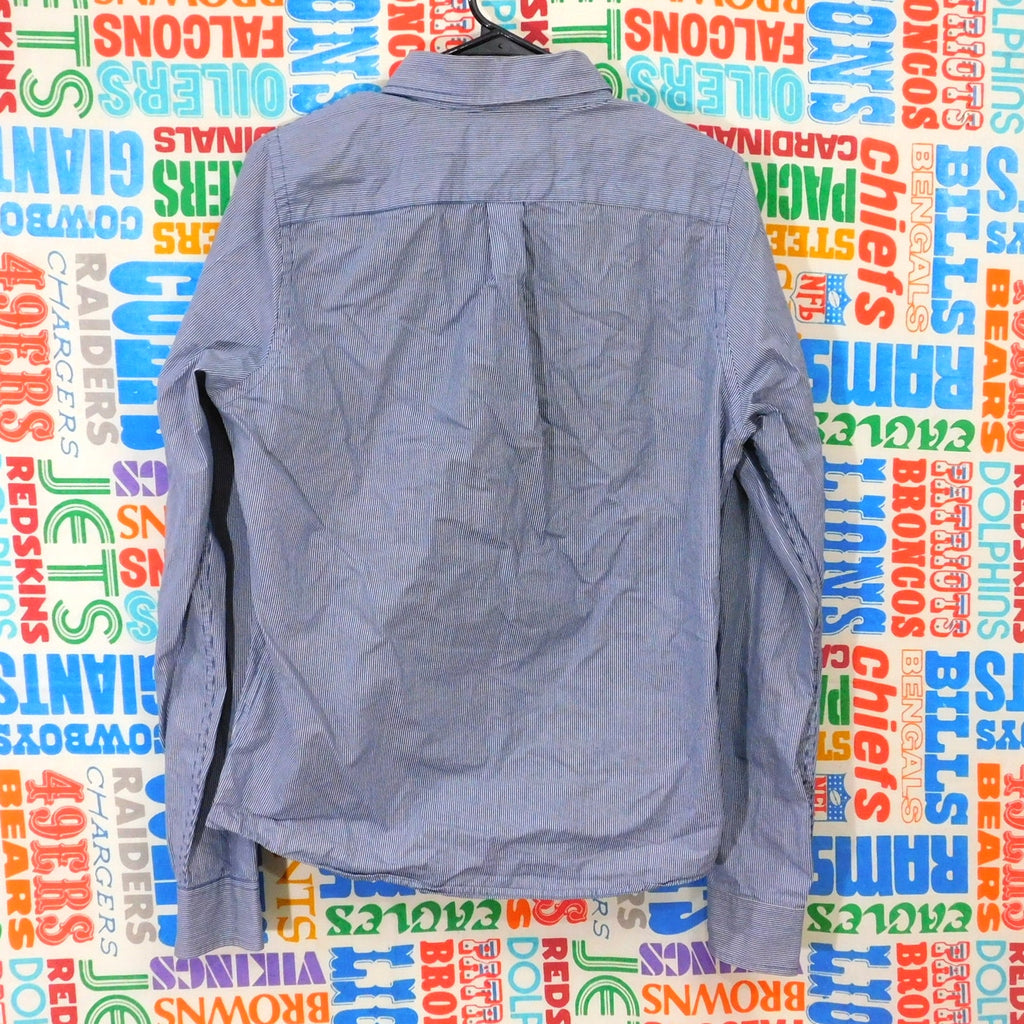 Abercrombie & Fitch Button Down Shirt Size M Blue White Vintage Y2K Preppy