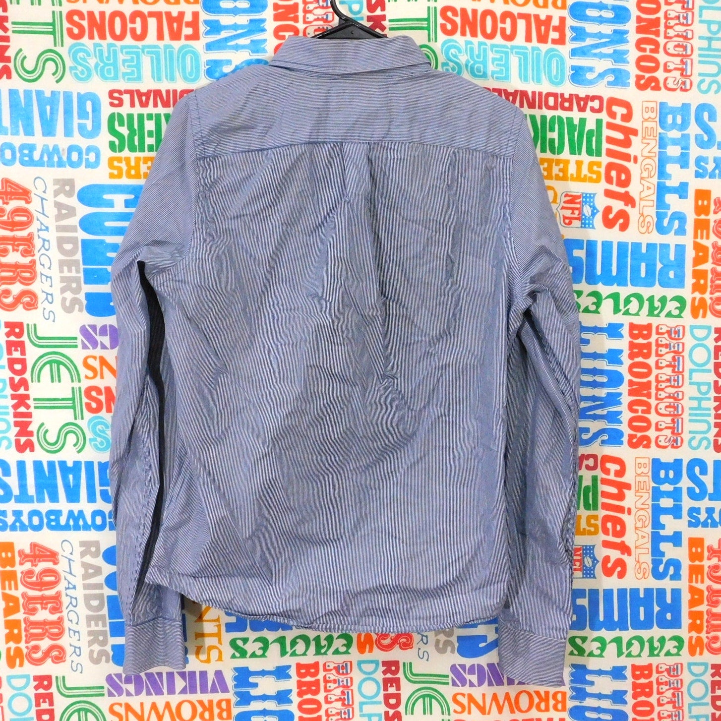 Abercrombie & Fitch Button Down Shirt Size M Blue White Vintage Y2K Preppy