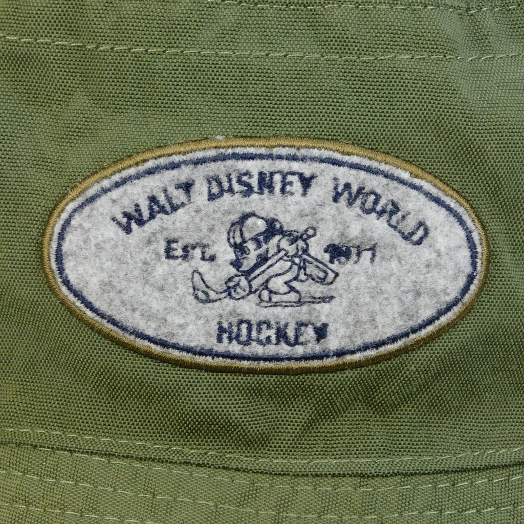 Vintage Walt Disney World Hockey Bucket Hat Mickey Mouse Green Nylon OSFA