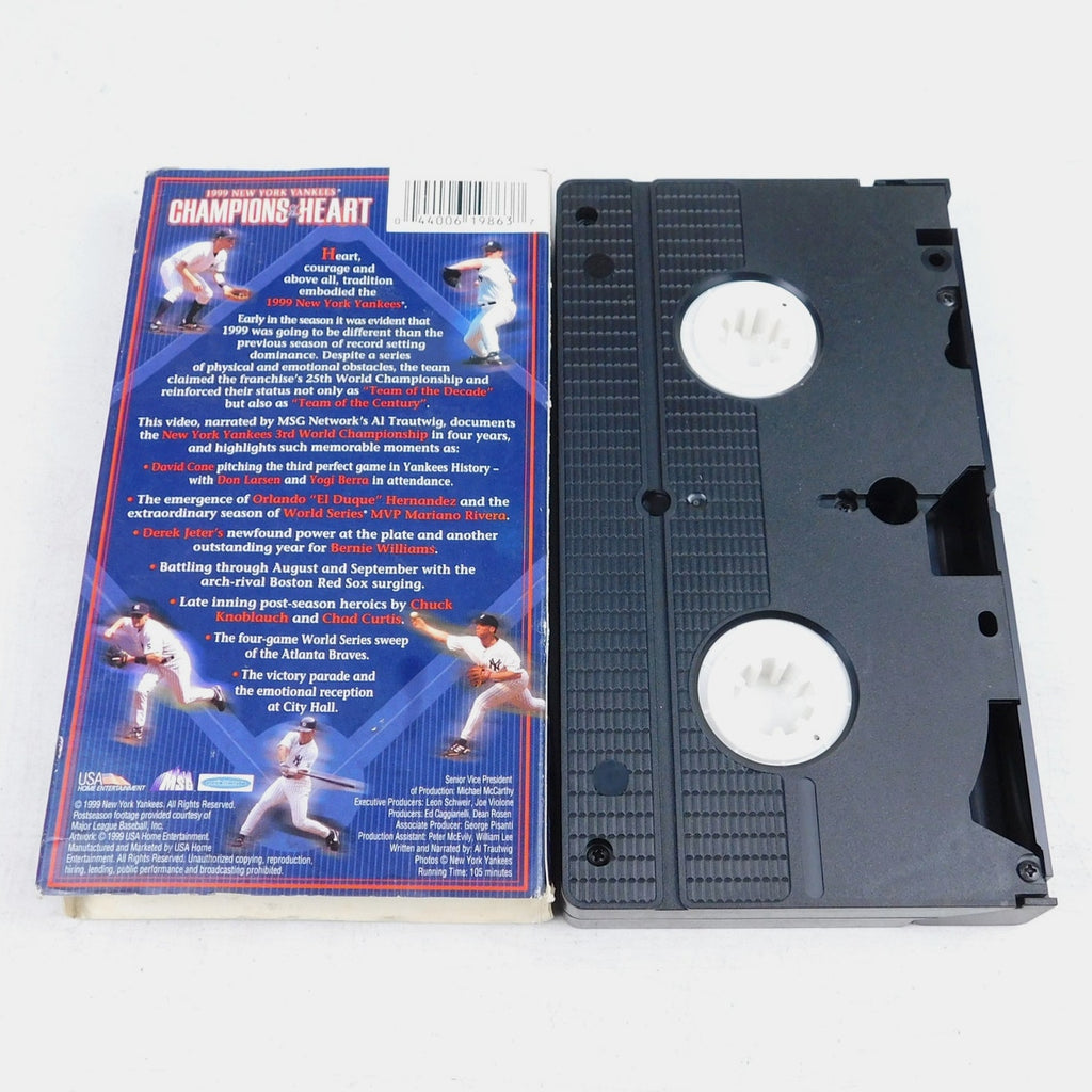 New York Yankeees VHS Champions Of The Heart 1999 World Series Tested Working
