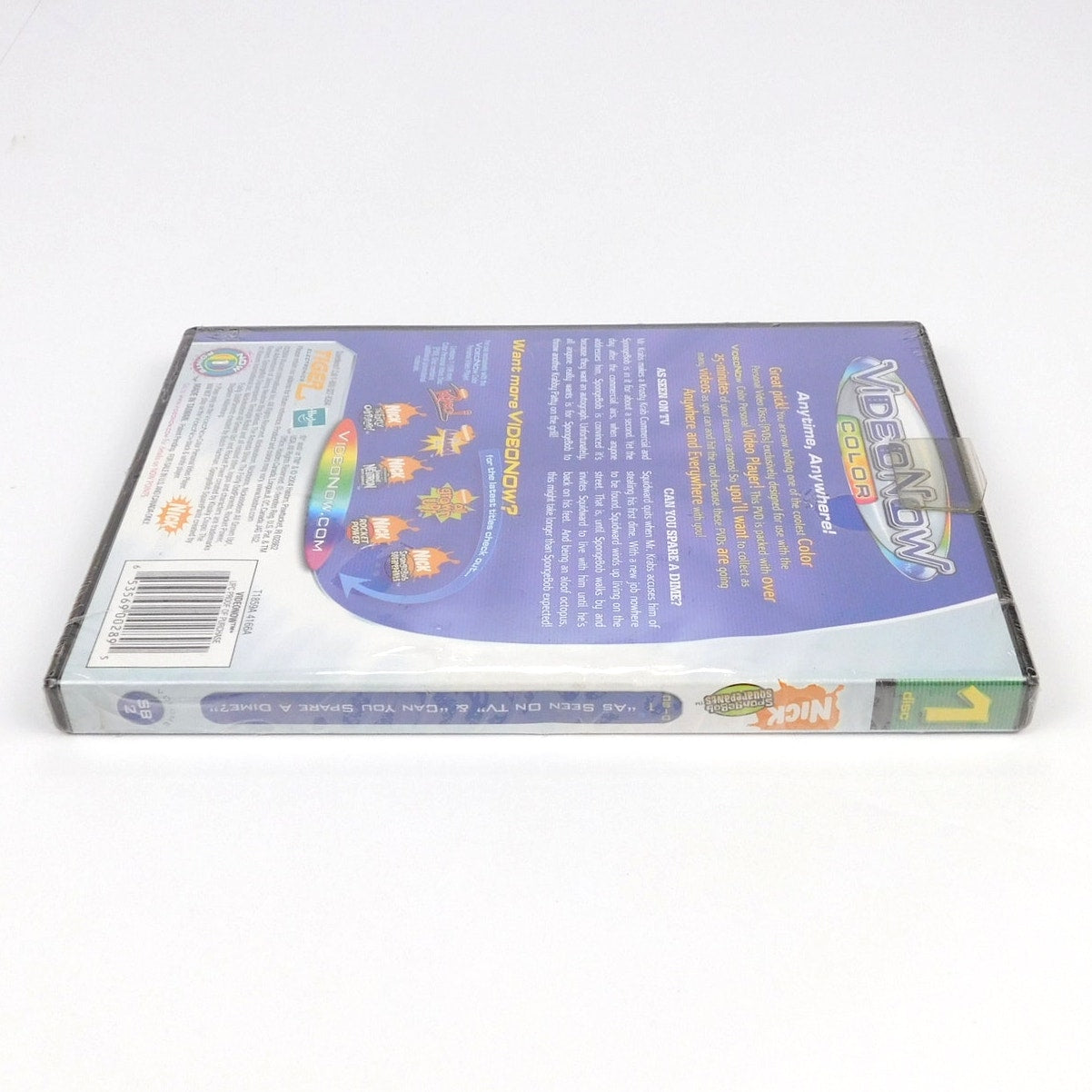 New Sealed VideoNow Color SpongeBob SquarePants PVD As Seen On TV 2004