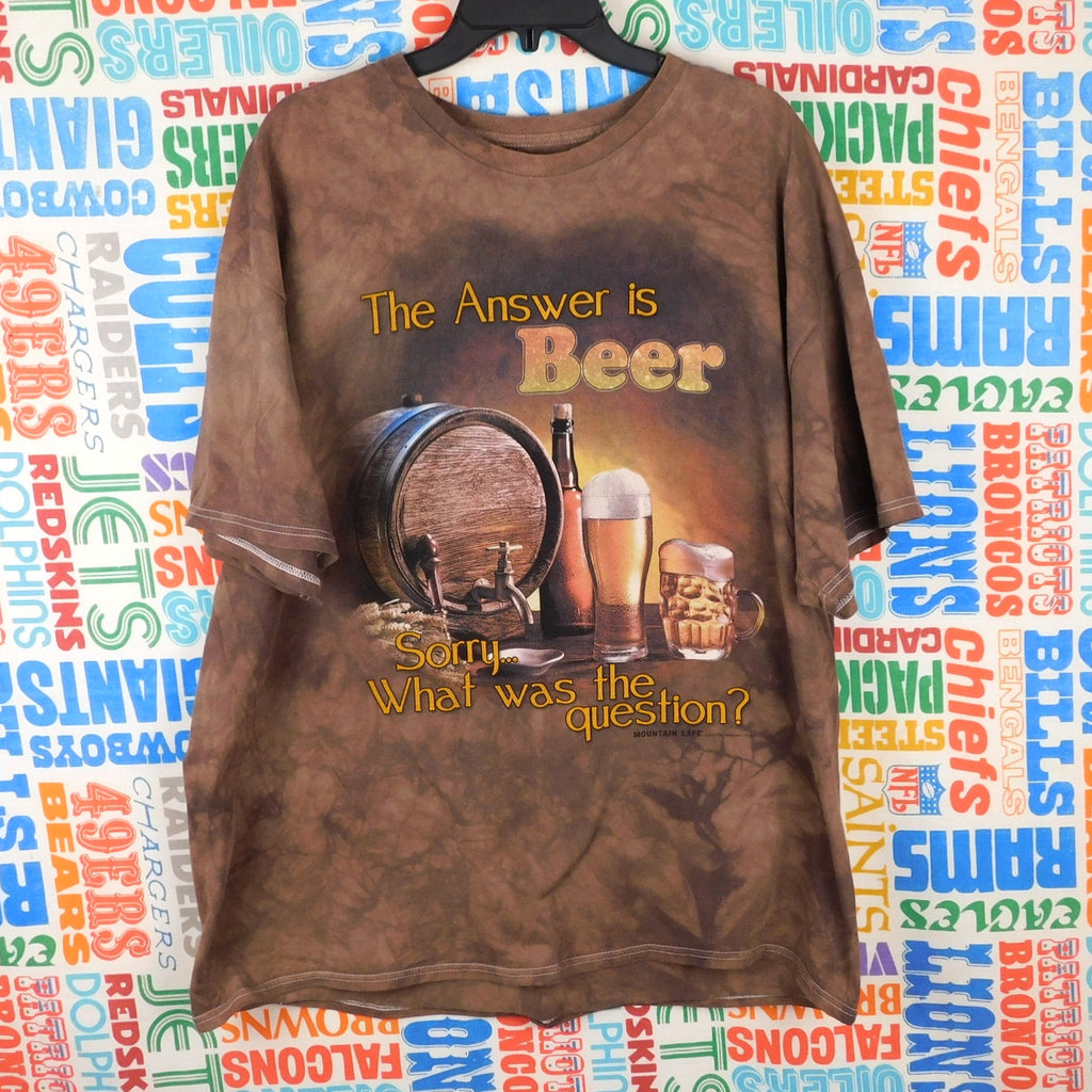 The Mountain 3DTEES "The Answer Is Beer" T Shirt - Size 2XL