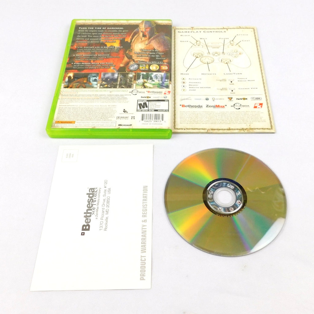 Elder Scrolls IV Oblivion Microsoft Xbox 360 Tested Working Missing Map 2006