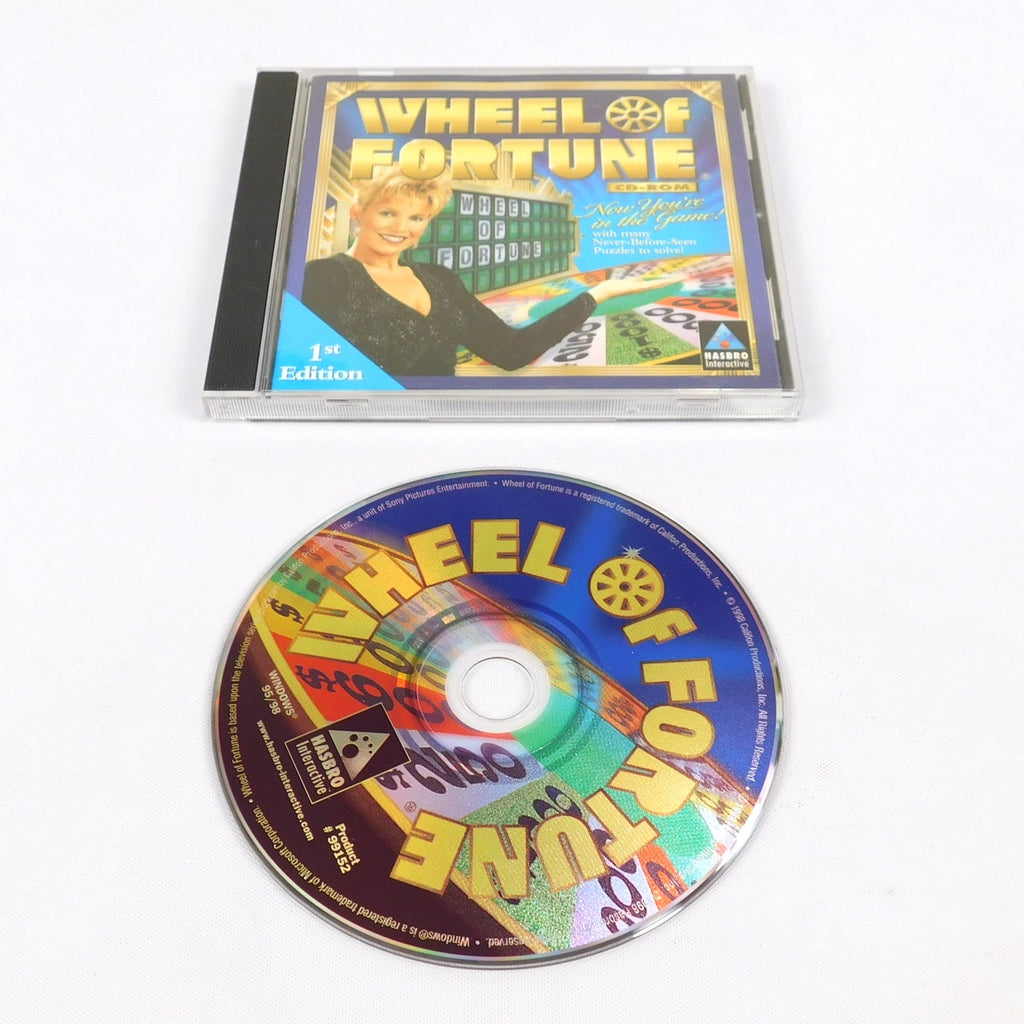 Wheel Of Fortune PC CD ROM Game Tested 1998 Hasbro Interactive Complete In Case