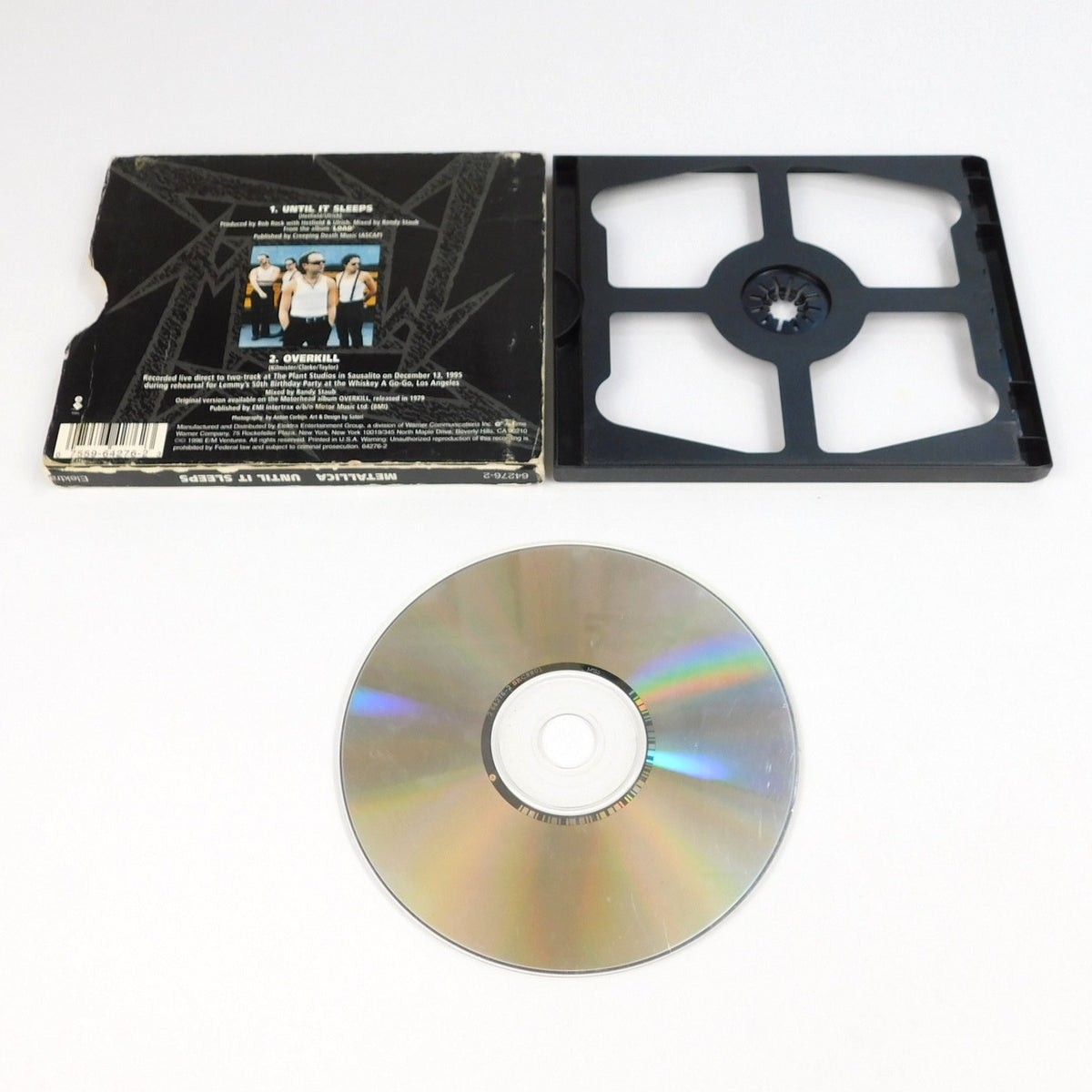 Metallica Until It Sleeps CD Single 1996 Elektra 64276-2 Overkill Live Tested