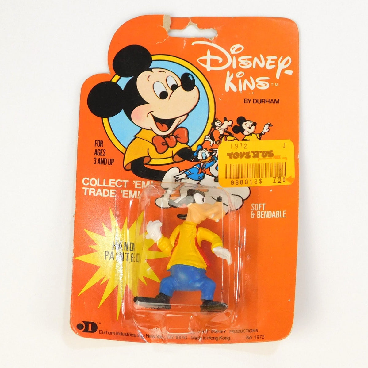 Vintage 1972 Disneykins Goofy Durham Hand Painted Figure Sealed Card Toys R Us