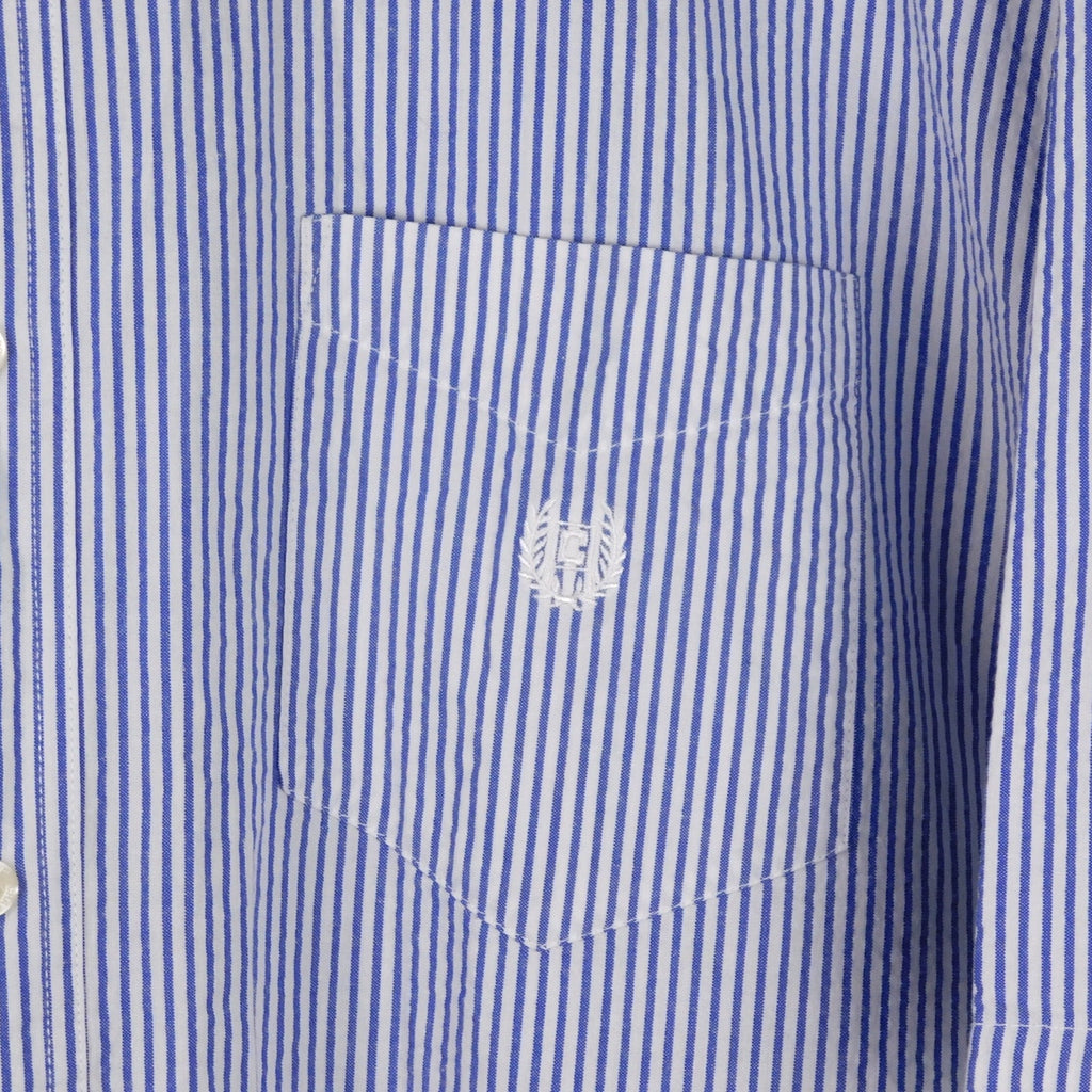 Chaps Seersucker Short Sleeve Button Down Shirt - Size 2XL