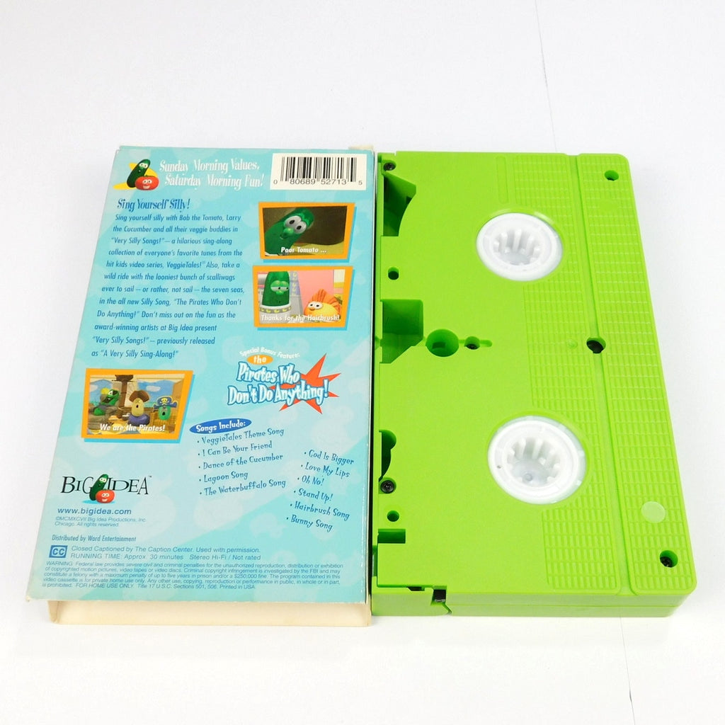 Veggie Tales Very Silly Songs VHS 1997 Lime Green Variant Word Entertainment