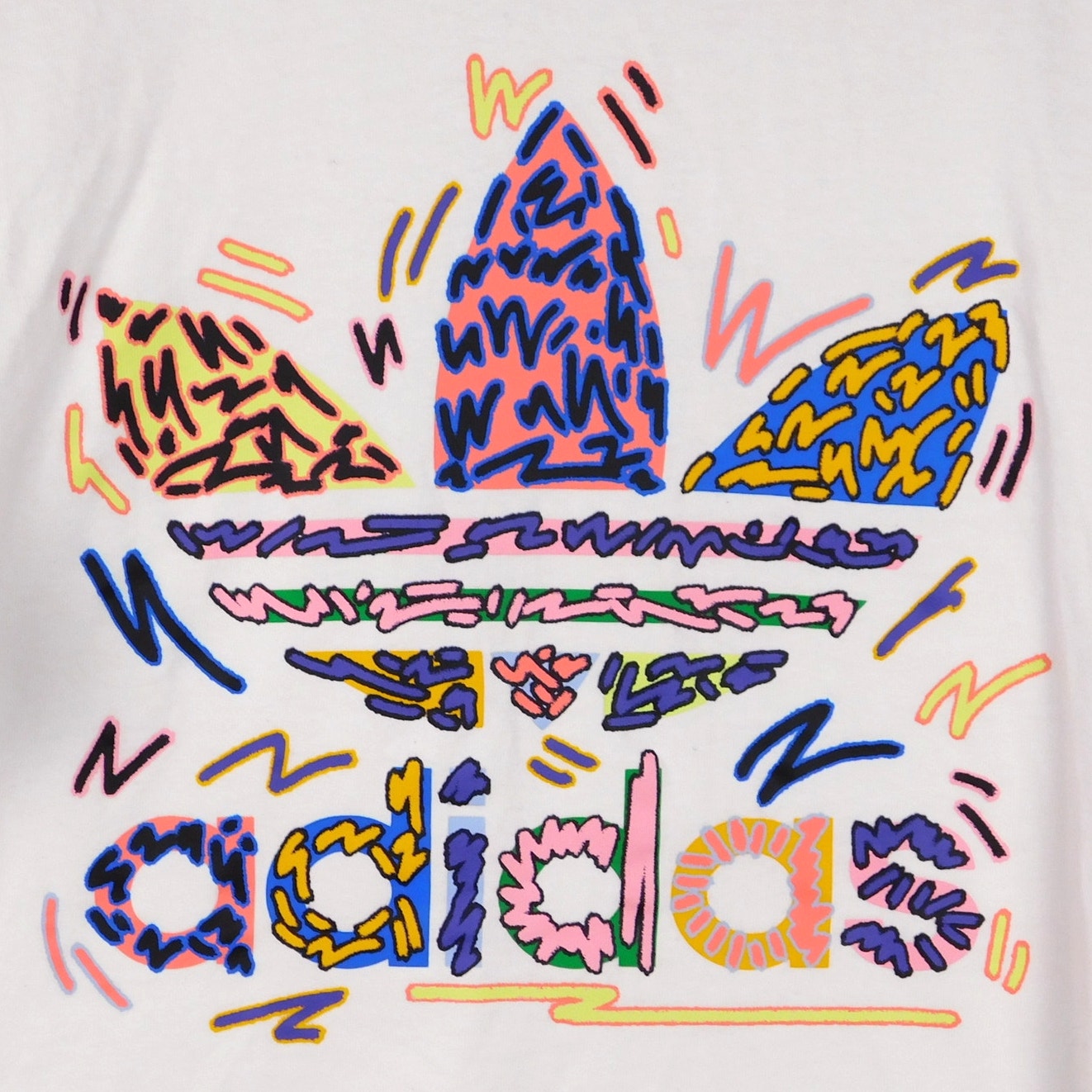 Adidas Love Unites Trefoil Logo Art Oversized T Shirt - Women's Size S
