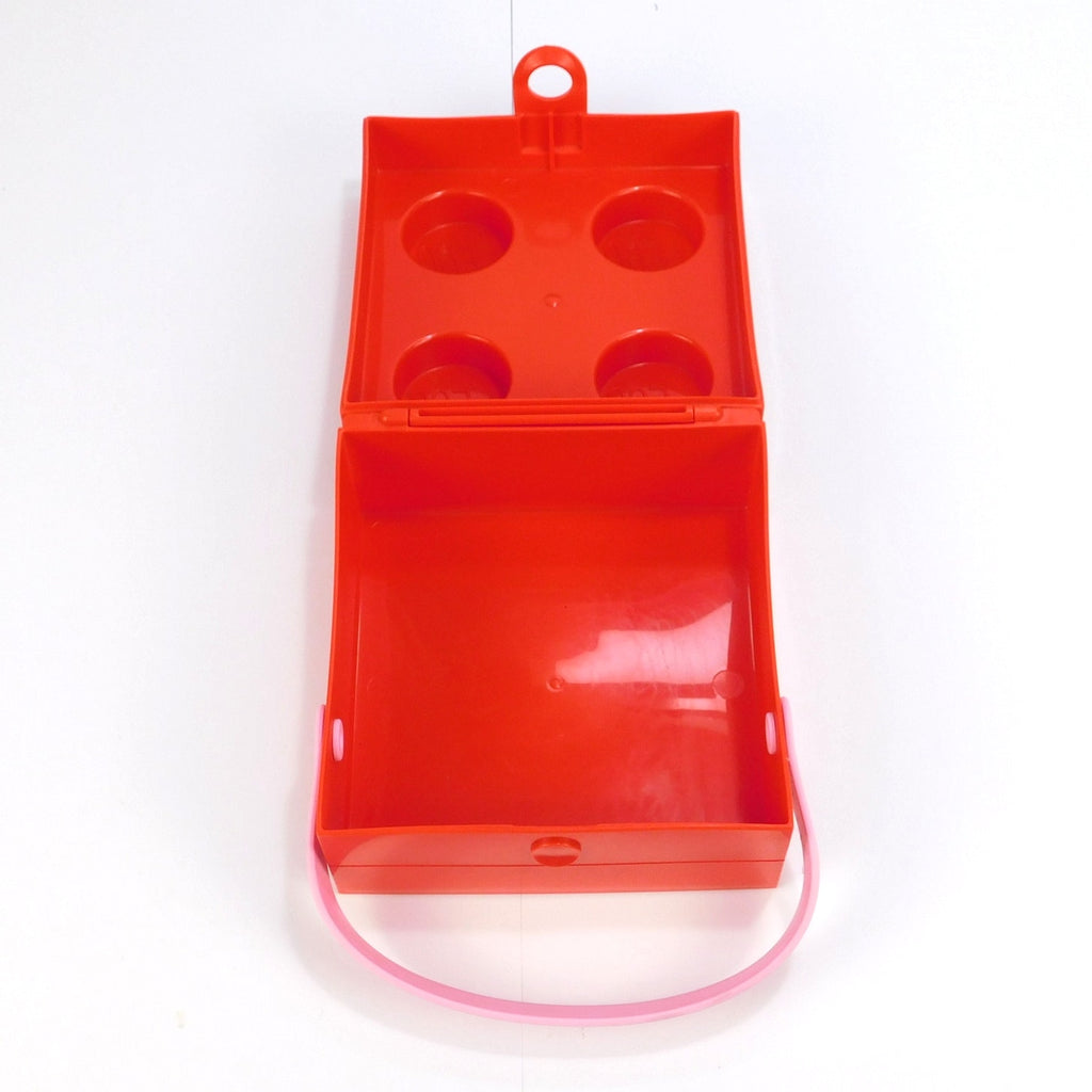 LEGO Room Copenhagen 4024 Red Brick Lunch Box Pink Handle Storage Container