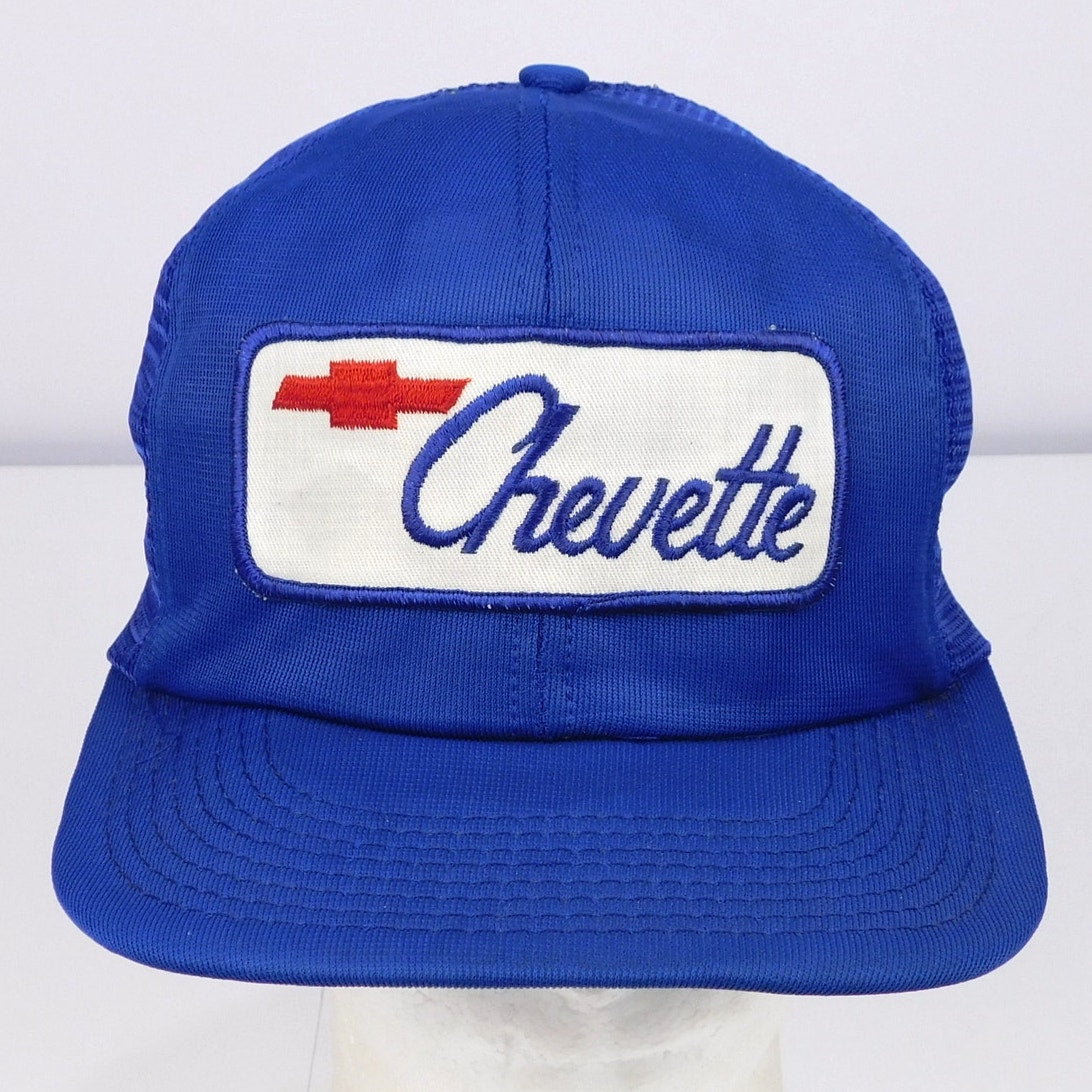 Vintage Chevette Trucker Hat Snapback Blue Chevrolet USA Made Restored 80s