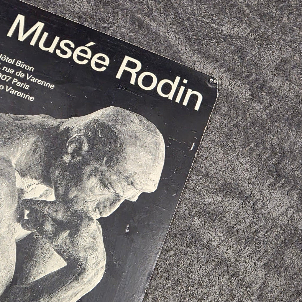 Vintage Musee Rodin Le Penseur The Thinker Paris Museum Rigid Foam Poster 16x24