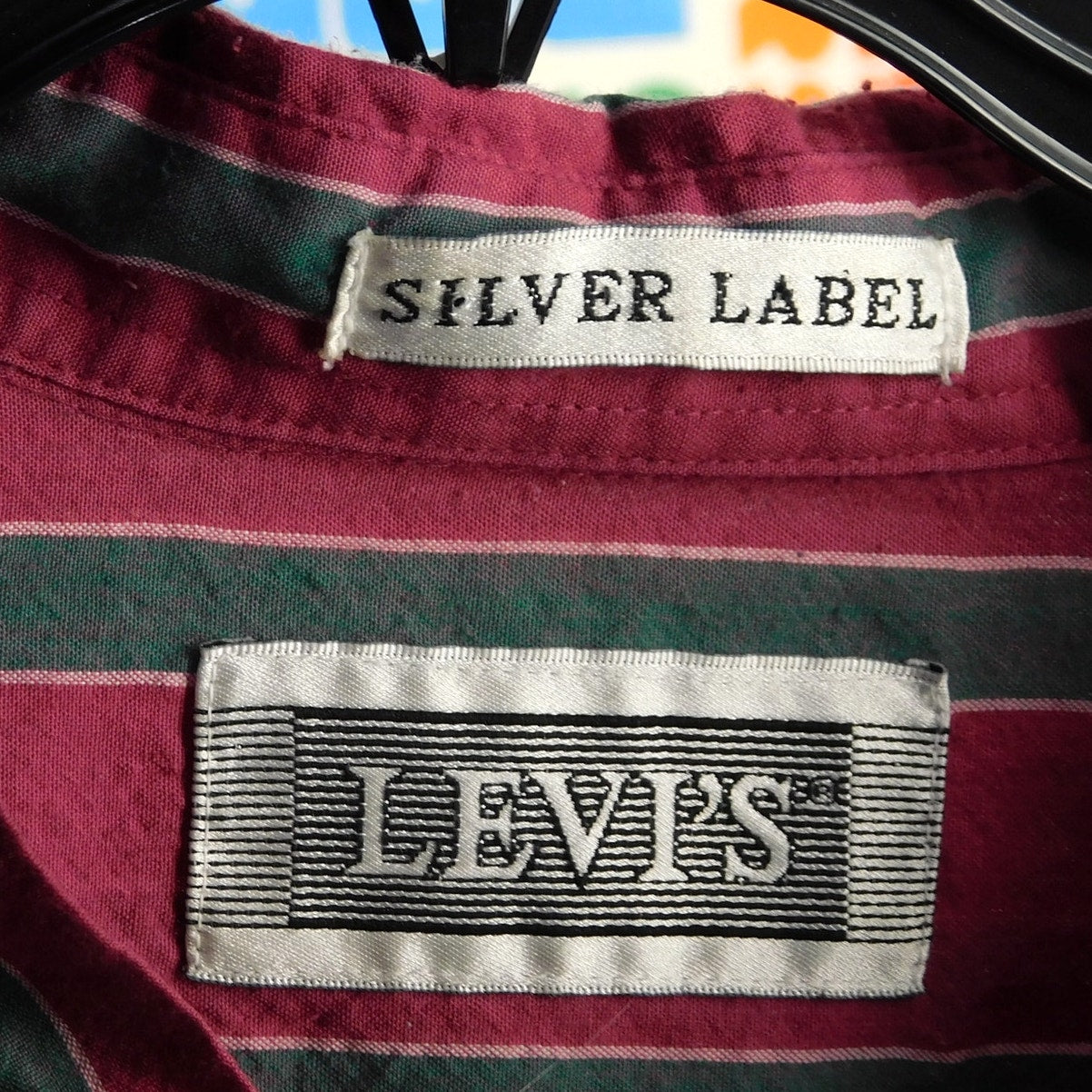 90s Levi's Silver Label Western Striped Button Up Shirt - Size S