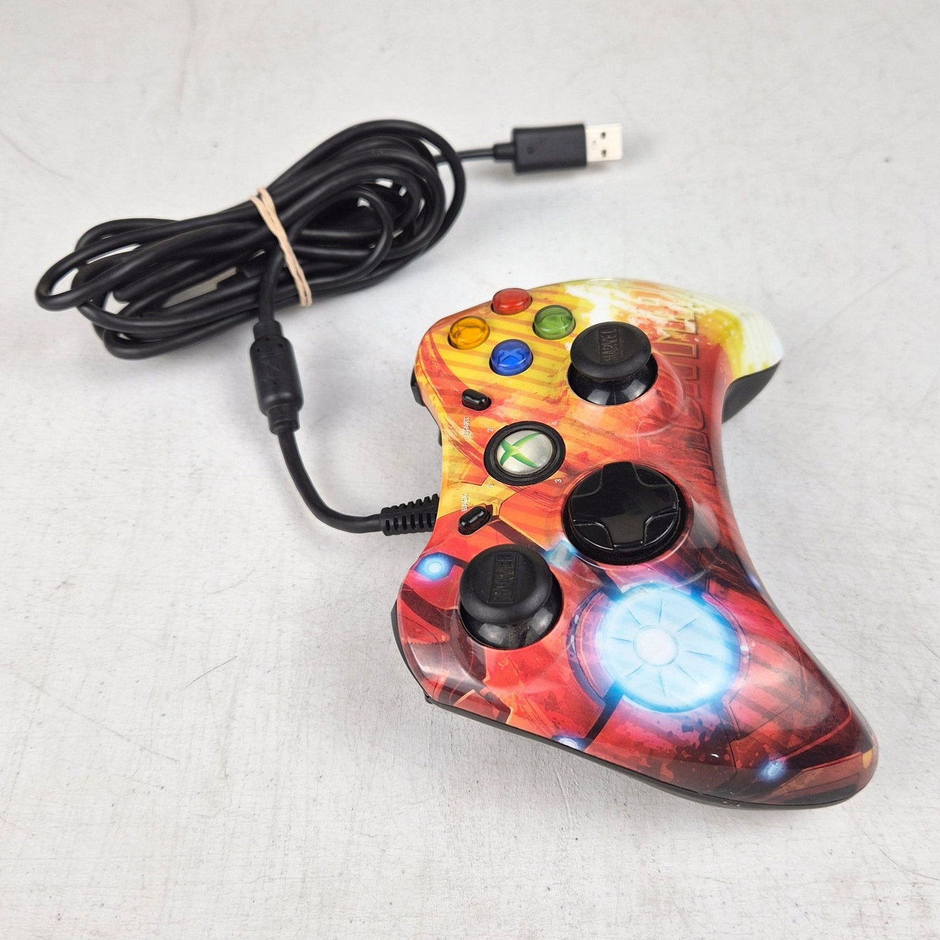 Iron Man Xbox 360 Controller Wired PDP Marvel Tested Working USB