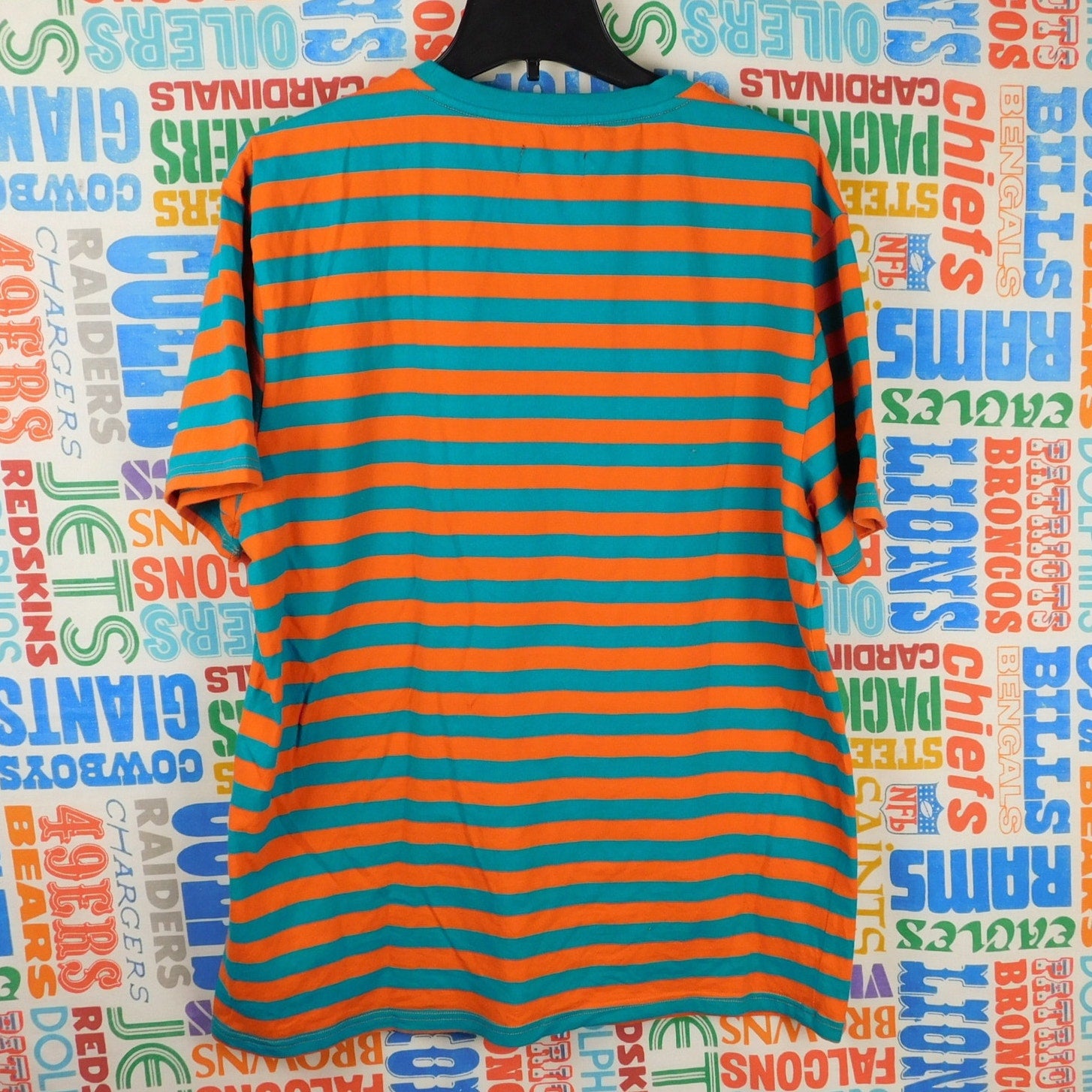 Diamond Supply Co Striped T Shirt - Miami Dolphins Colorway - Size XL
