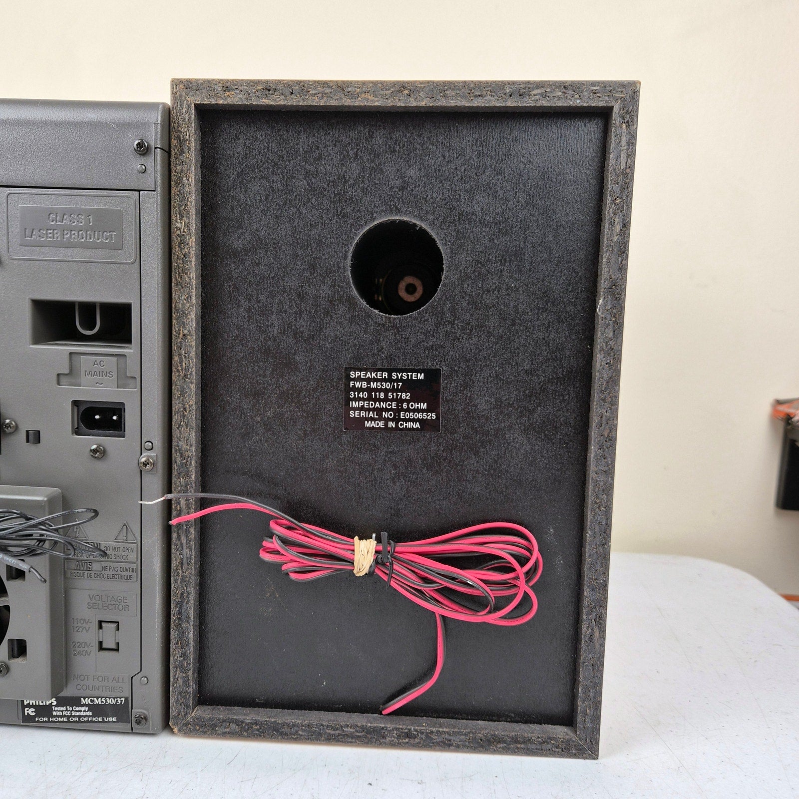 Philips MCM530 Stereo System 5 Disc CD Changer Tested Working No Remote 2005