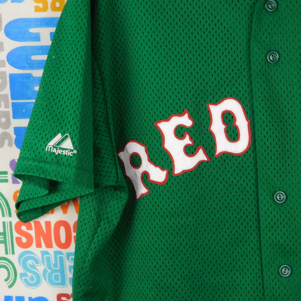 2002 Majestic Boston Red Sox Green Mesh Jersey - Size M