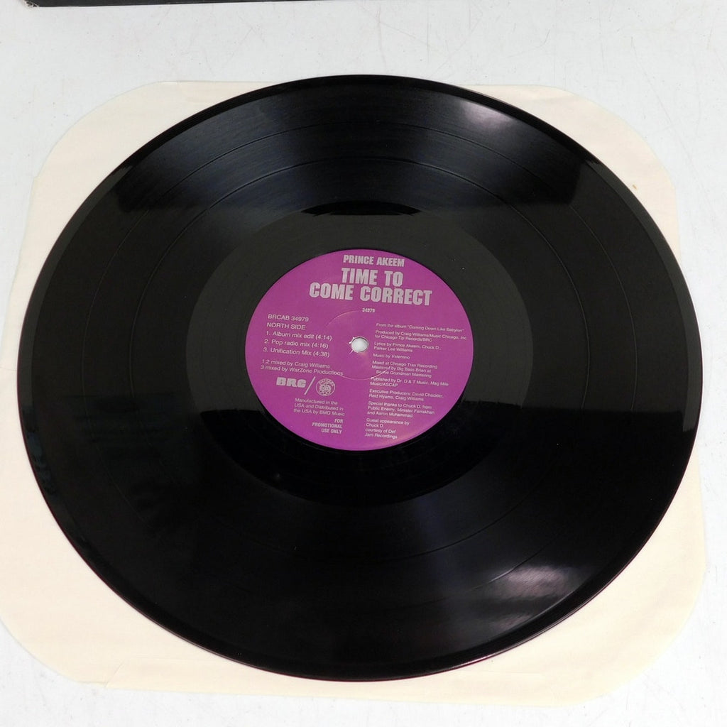 Prince Akeem Time To Come Correct Promo Vinyl LP 12" Chuck D BRCAB 34379