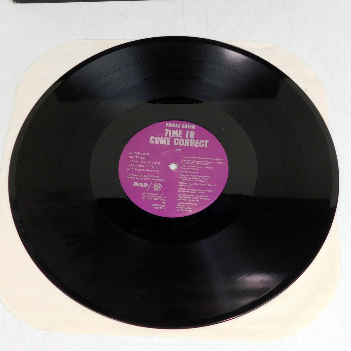 Prince Akeem Time To Come Correct Promo Vinyl LP 12" Chuck D BRCAB 34379