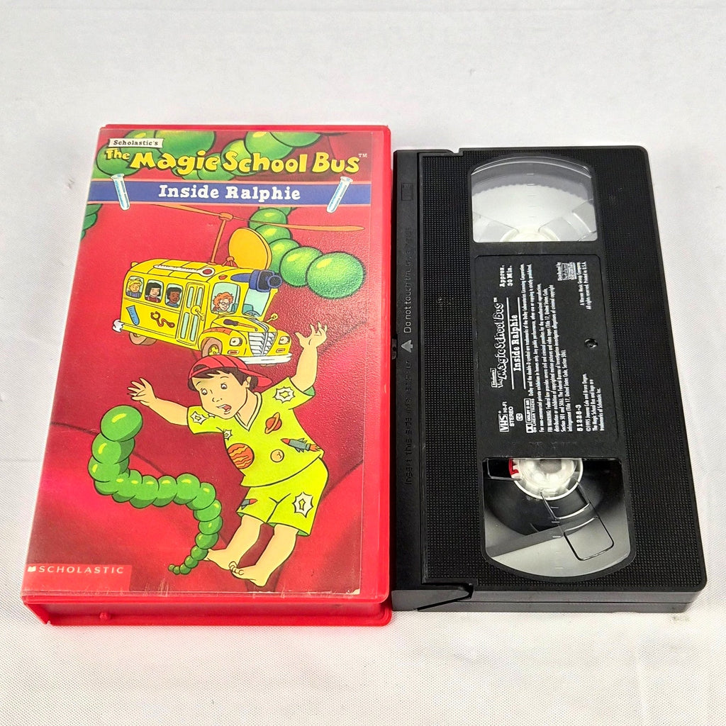 The Magic School Bus Inside Ralphie VHS Tested Red Clamshell 1995 Scholastic