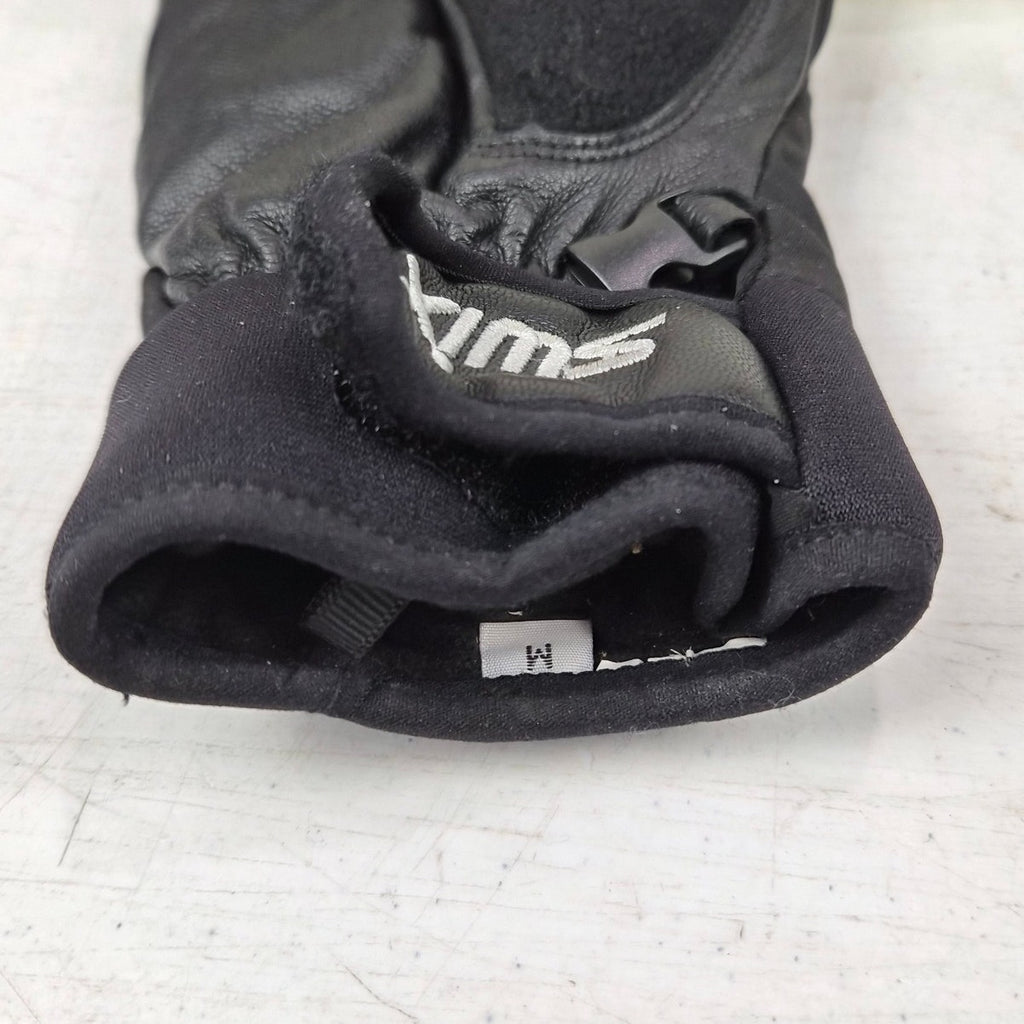 Swix Aqua Vent Ski Gloves Mittens Size Adult M Black Zipper Fleece Lined
