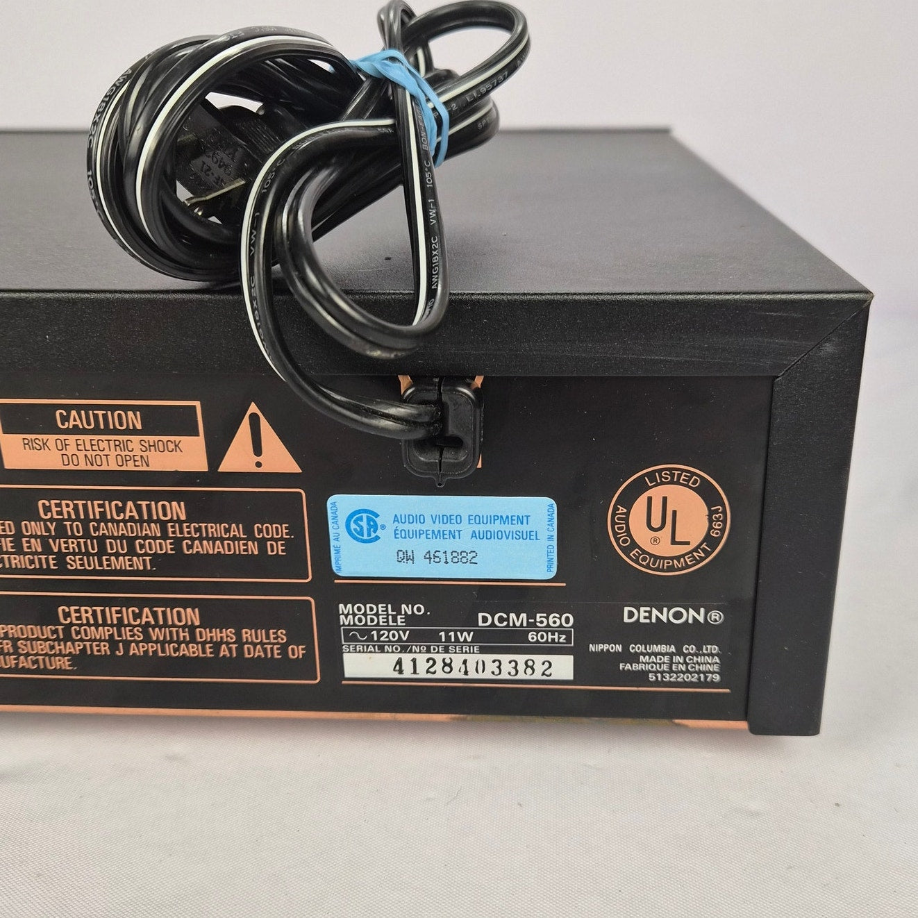 Denon DCM-560 CD Player 5 Disc Carousel Tested Serviced With Remote 1994