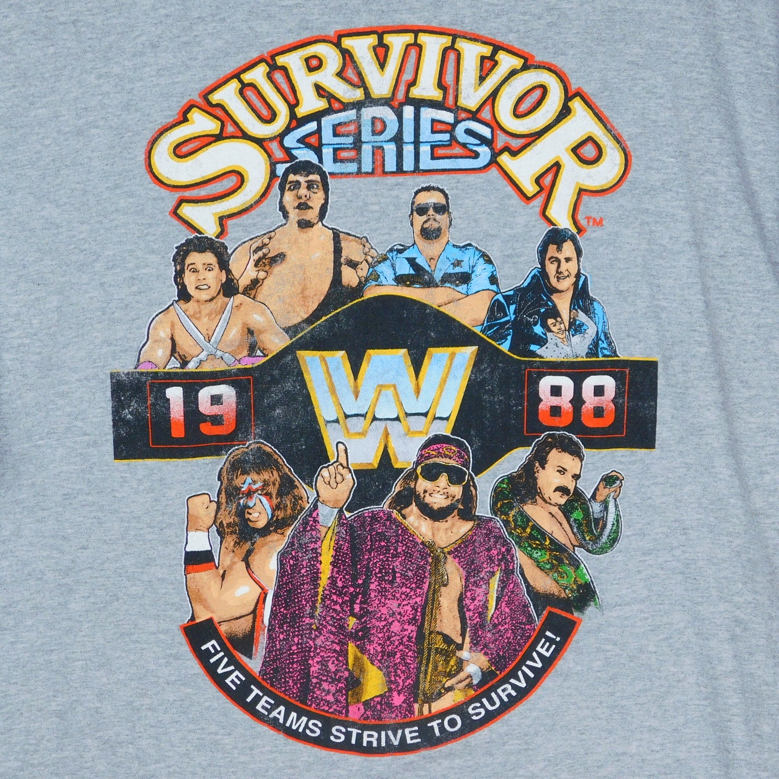 WWE Survivor Series 1988 Graphic T Shirt - Size L