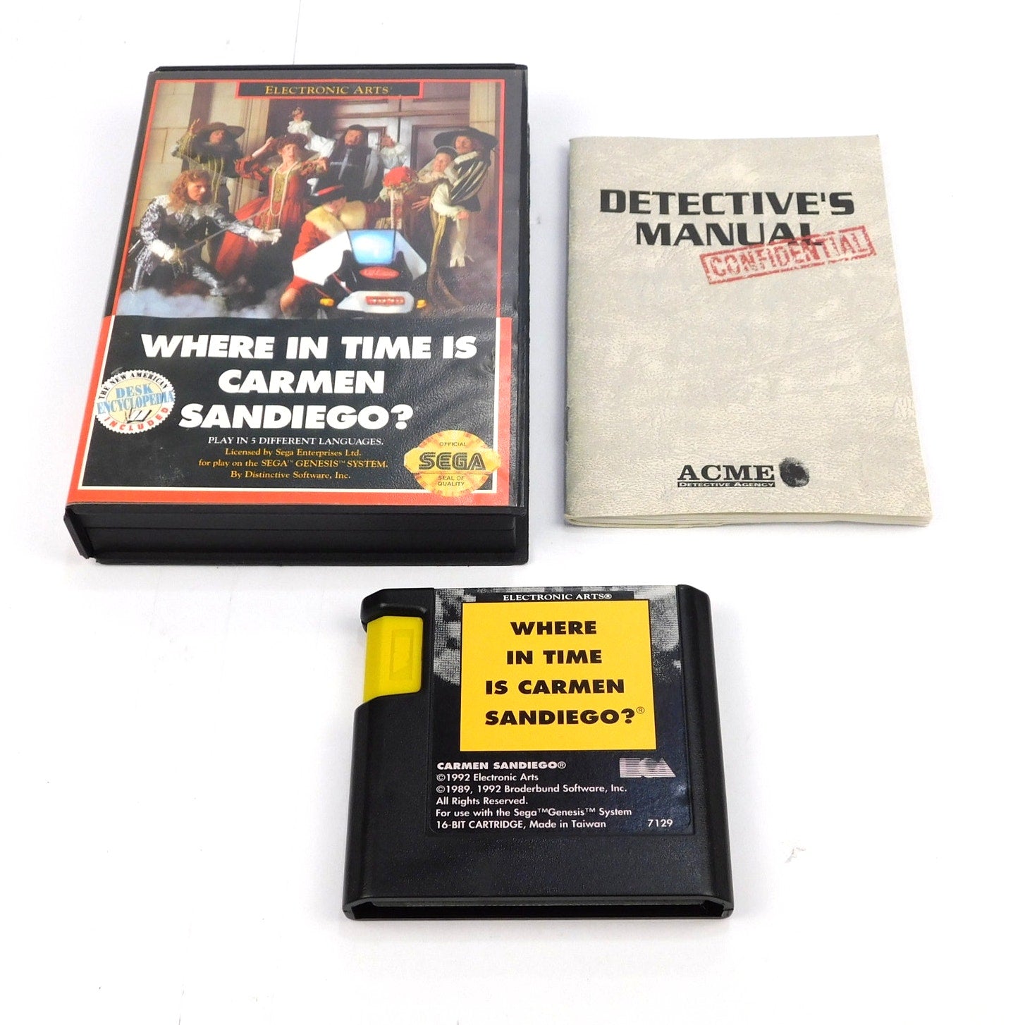 Where In Time Is Carmen Sandiego SEGA Genesis Complete CIB Tested 1992