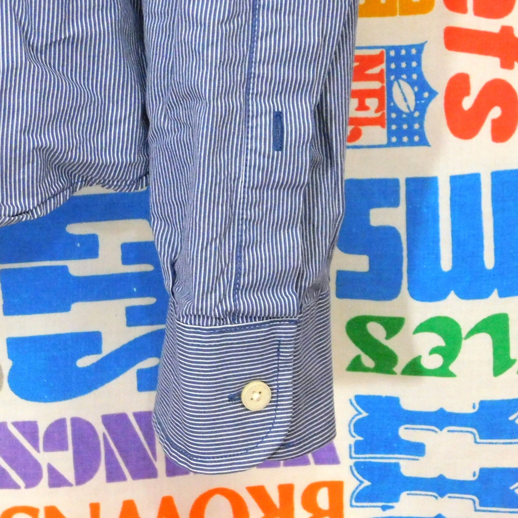 Abercrombie & Fitch Button Down Shirt Size M Blue White Vintage Y2K Preppy