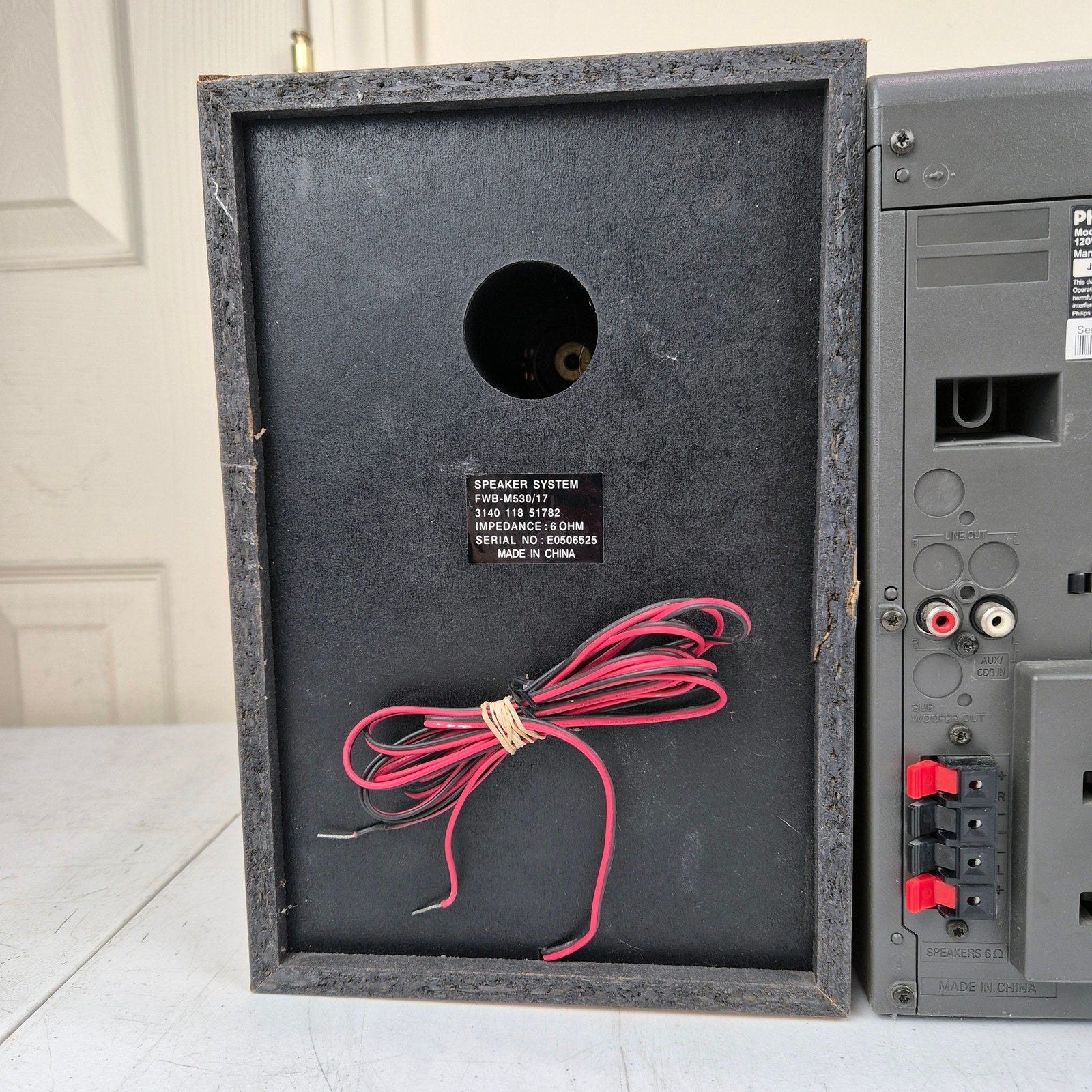 Philips MCM530 Stereo System 5 Disc CD Changer Tested Working No Remote 2005