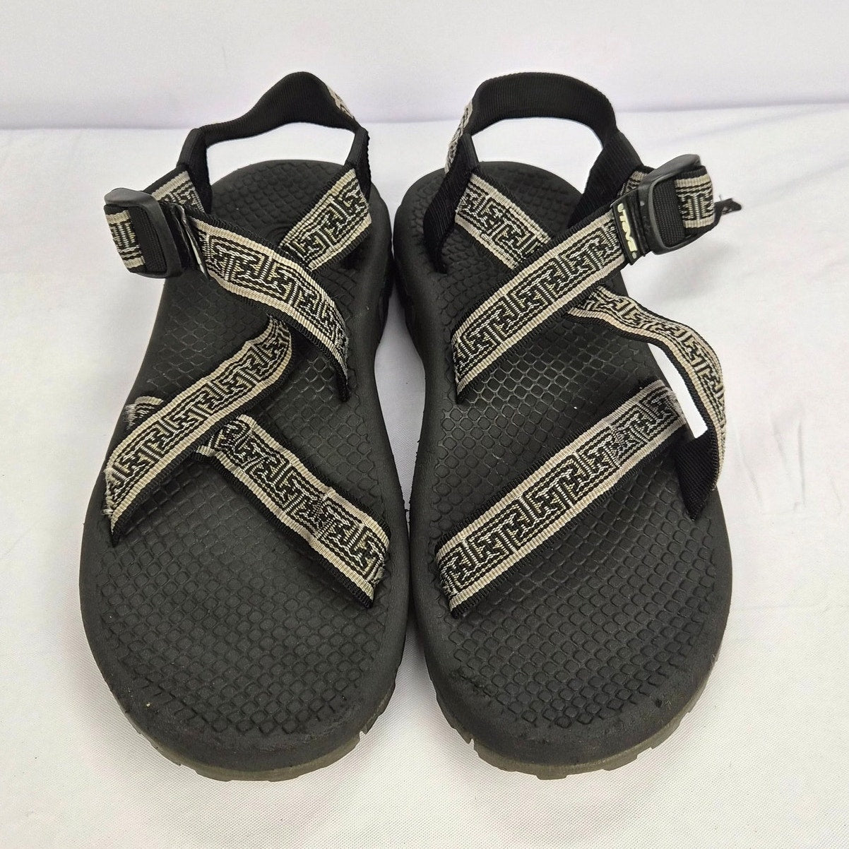 Vintage 1990s Teva Hiking River Sandals Size Men's 10 F10003C Greek Key Straps