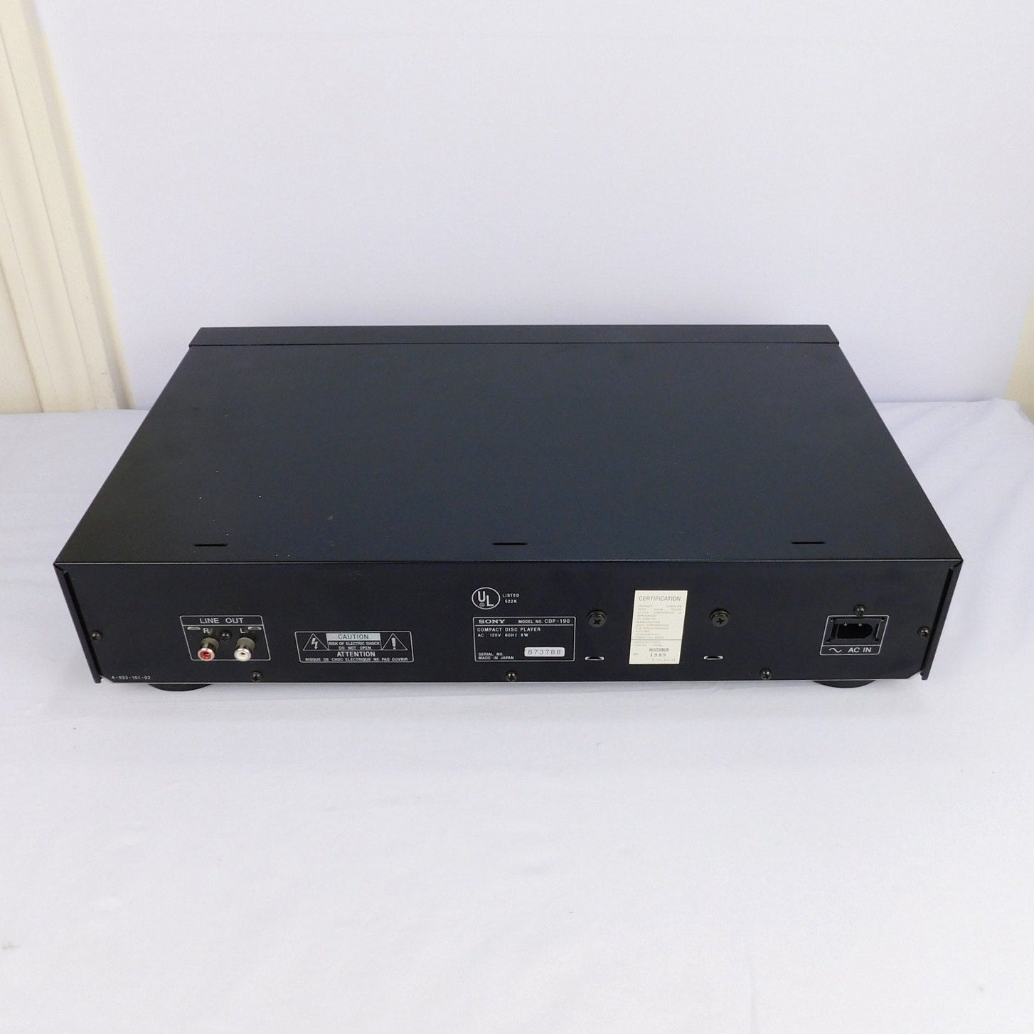 Sony CDP-190 CD Player Single Disc Fully Tested Serviced Vintage 1989 Japan