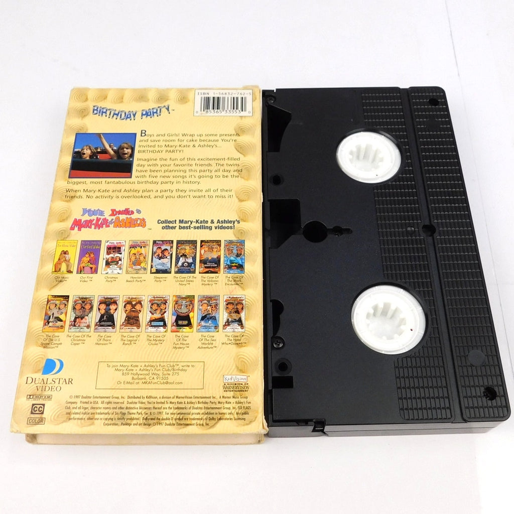 Mary Kate And Ashley Birthday VHS Tested 1997 DualStar KidVision Six Flags