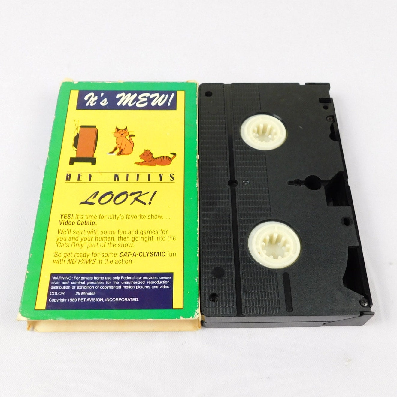 Video Catnip Entertainment For Cats VHS Tested 1989 Pet A Vision Cat Videos Tape