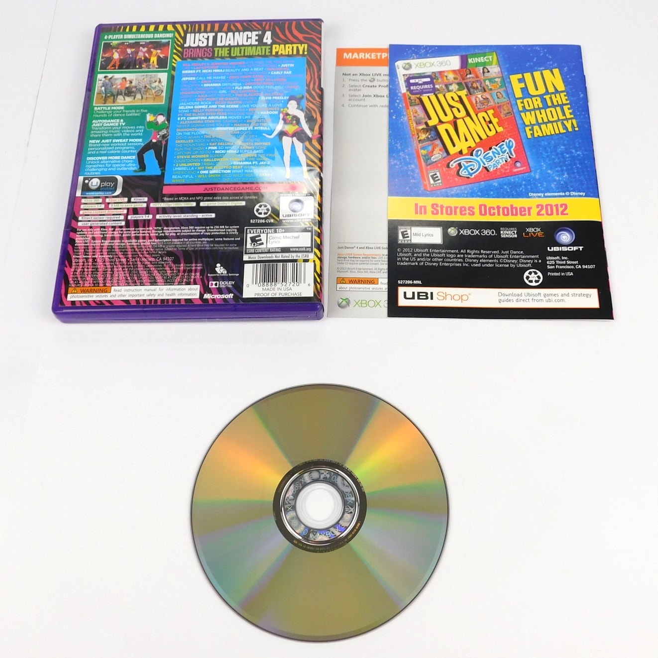 Just Dance 4 Microsoft Xbox 360 Complete CIB Tested Working