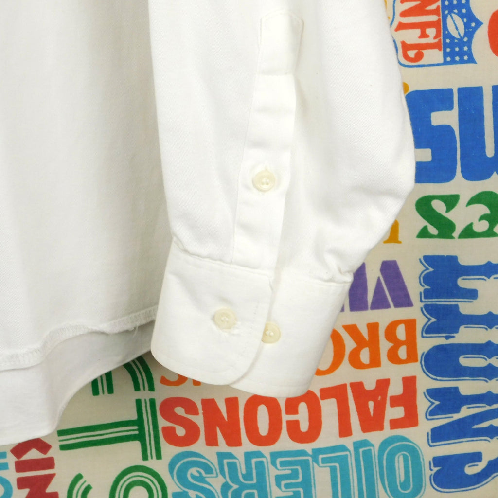 Vintage Wrangler Western Shirt Mens XL White Embroidered Logo Cotton Button Up