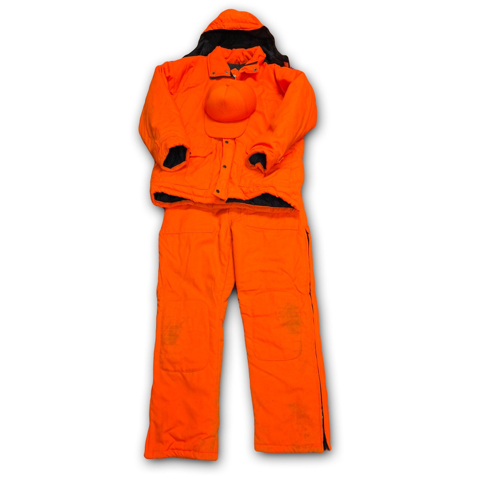 Vintage Winchester Hunting Outfit Size L Jacket Size XL Pants Hat Blaze Orange
