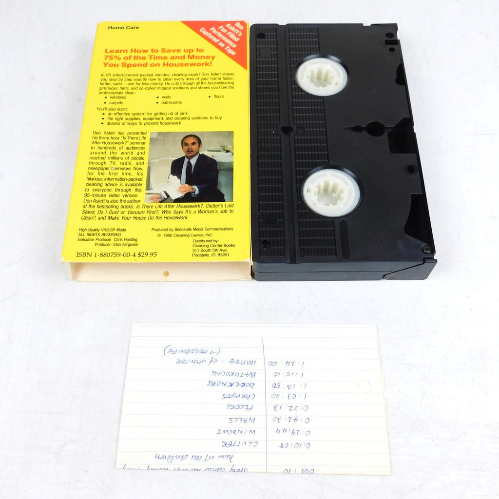 Is There Life After Housework VHS Tested Don Aslett Seminar Timestamp Notes 1986