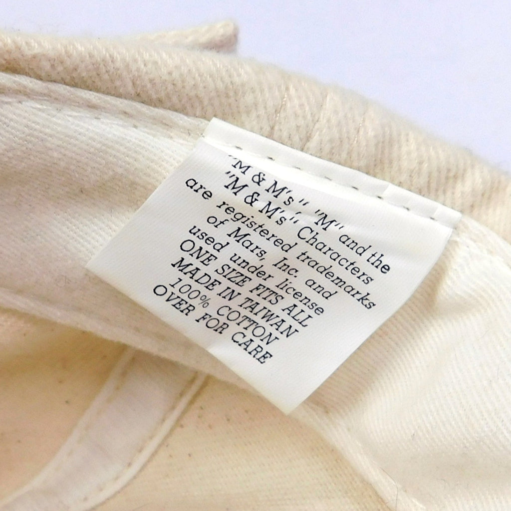 Vintage M&M's Studios Strapback Hat Cream Beige Embroidered Logo Adjustable