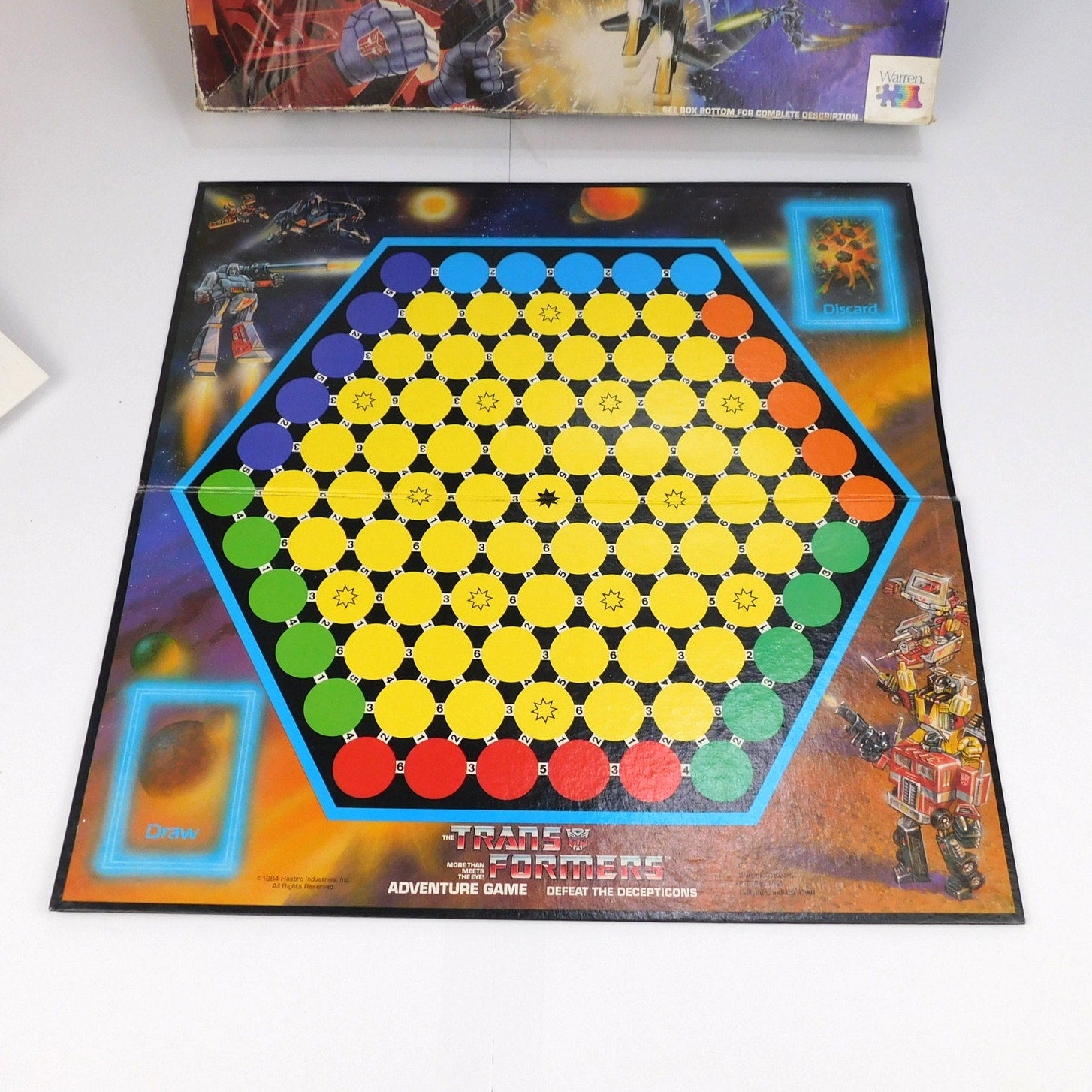 1986 Transformers Adventure Game Complete CIB Warren Hasbro Board Game