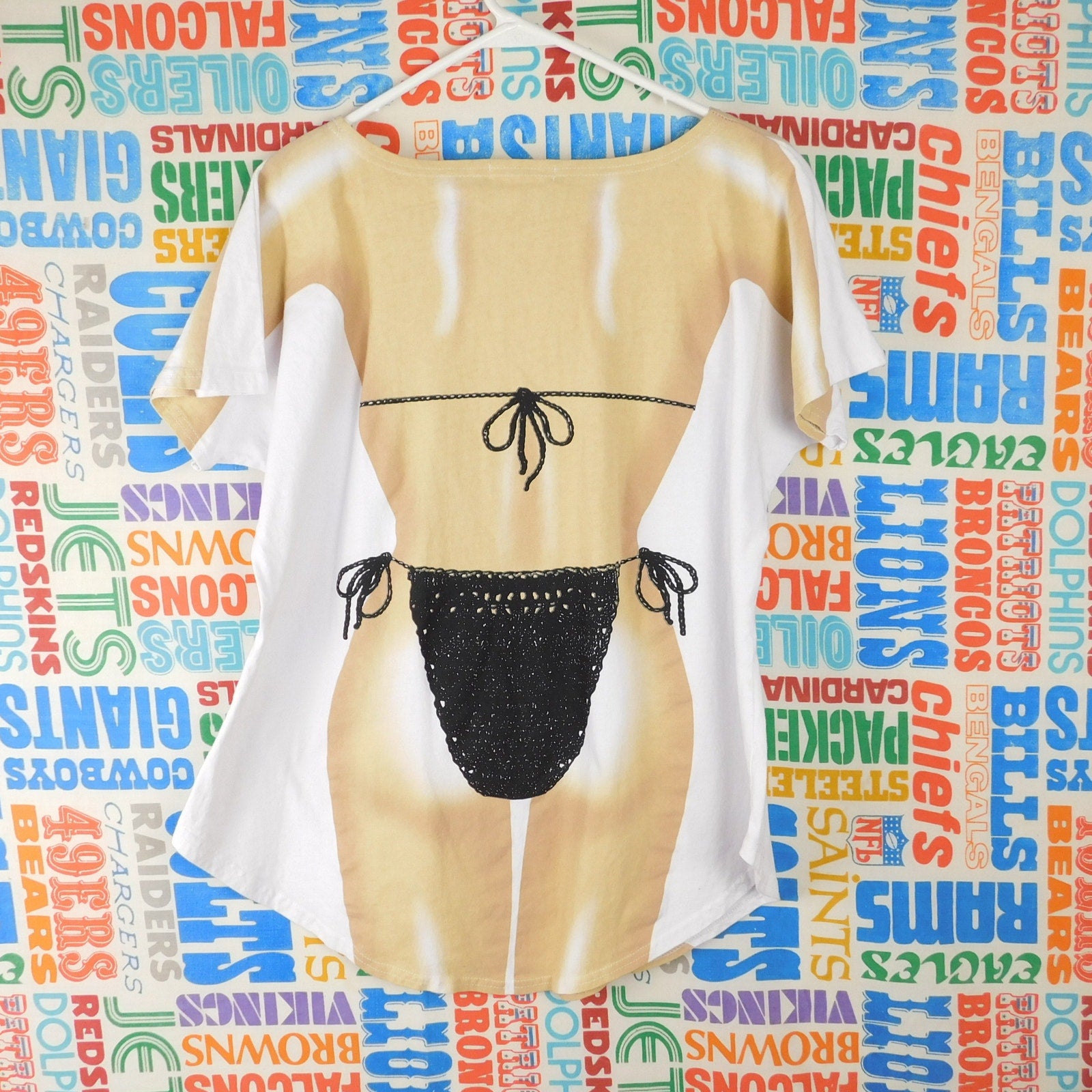 Heat Swimwear Bikini Body Graphic T Shirt Novelty Beach Cover Up Sized XL