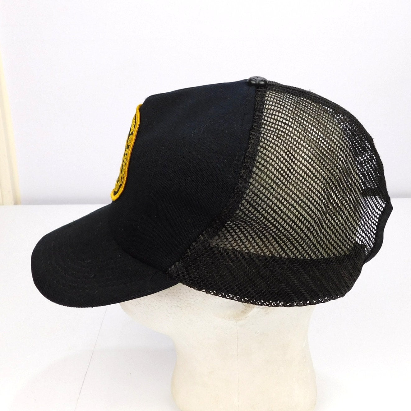 Vintage NRA National Rifle Association Mesh Trucker Snapback Hat Black USA Made