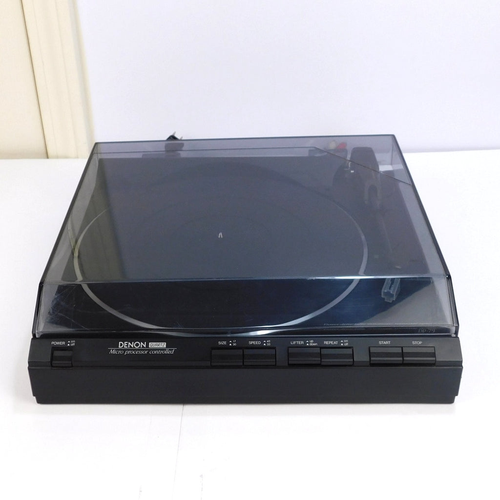 Denon DP-7F Quartz Direct Drive Automatic Turntable New AT81CP Cartridge Tested