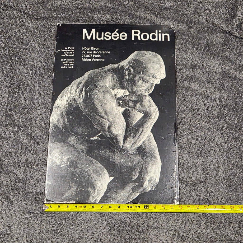Vintage Musee Rodin Le Penseur The Thinker Paris Museum Rigid Foam Poster 16x24