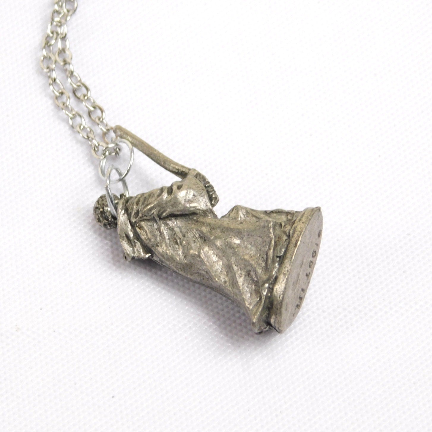 Vintage Obi Wan Ben Kenobi Necklace Star Wars Monopoly Game Piece Sterling Silver 1997